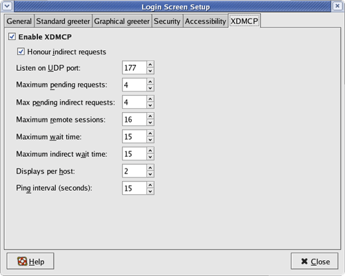 Enabling of Remote X administration with a GUI tool